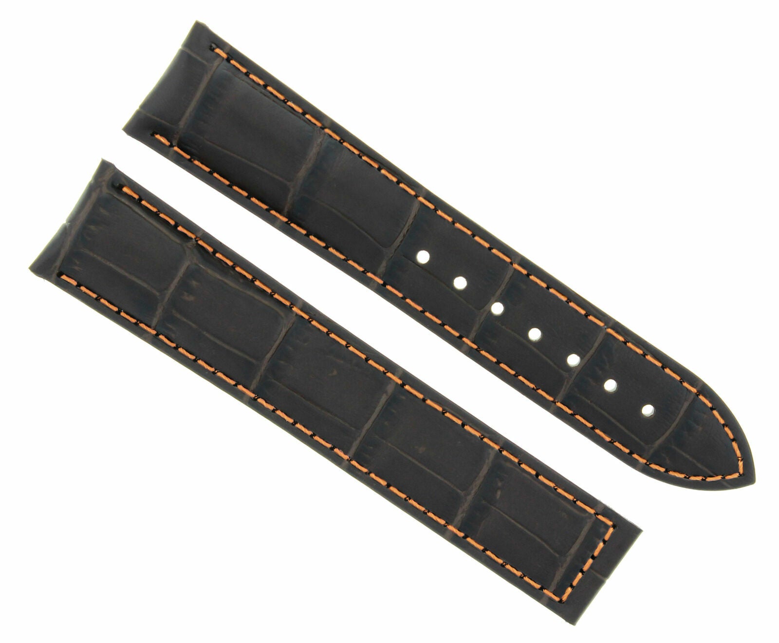 22MM LEATHER WATCH STRAP BAND FOR 45.5MM OMEGA SEAMASTER PLANET OCEAN D.BROWN OS