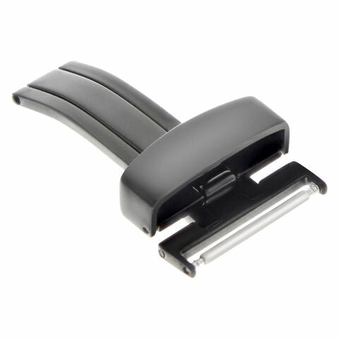 14MM DEPLOYMENT WATCH BUCKLE CLASP FOR LEATHER BAND STRAP WATCH BLACK PVD