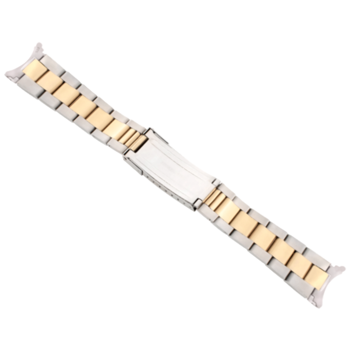 OYSTER WATCH BAND FOR 36MM ROLEX DATE PERPETUAL TWO TONE SILVER FLIP LOCK CLASP
