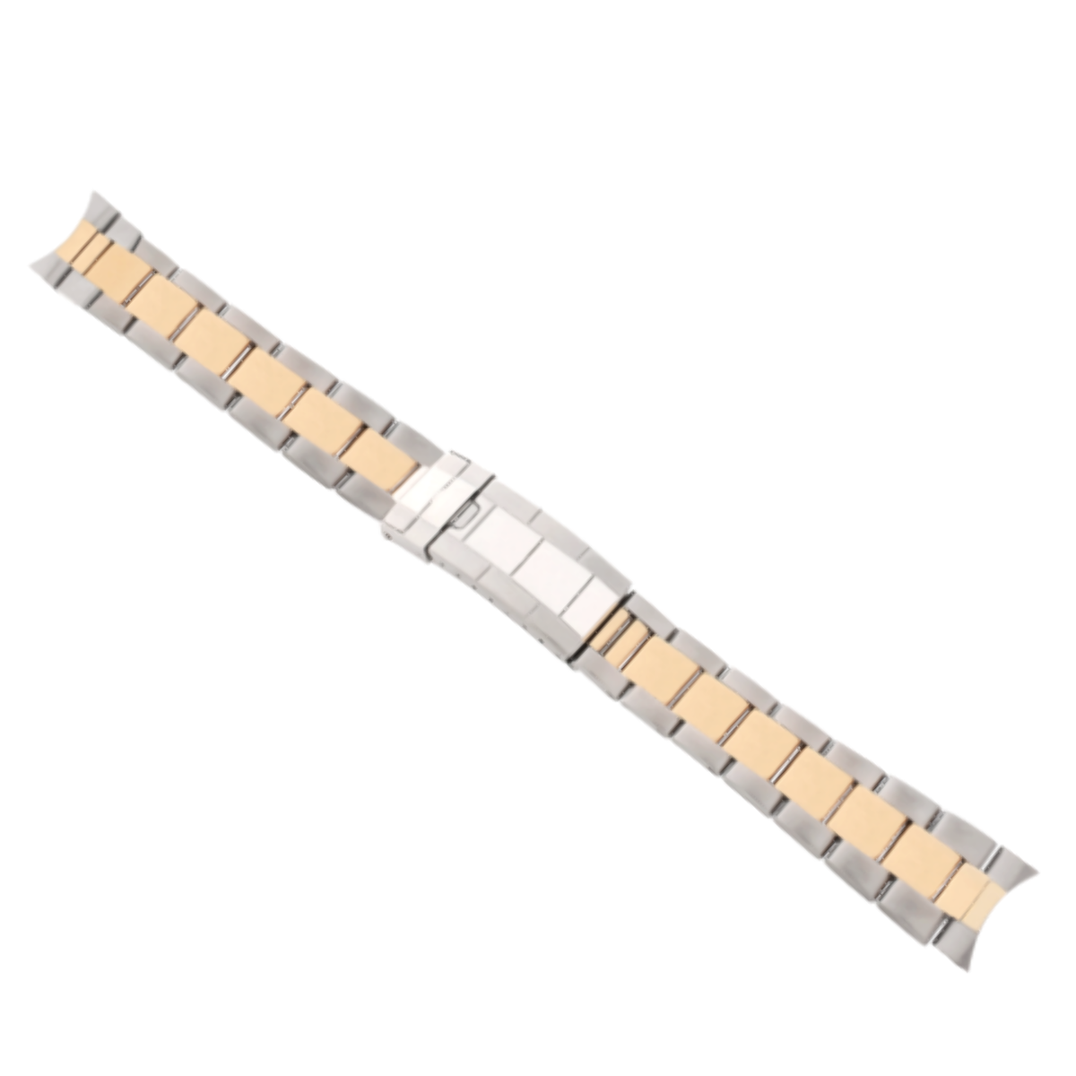OYSTER WATCH BAND FOR 36MM ROLEX DATE PERPETUAL TWO TONE SILVER FLIP LOCK CLASP