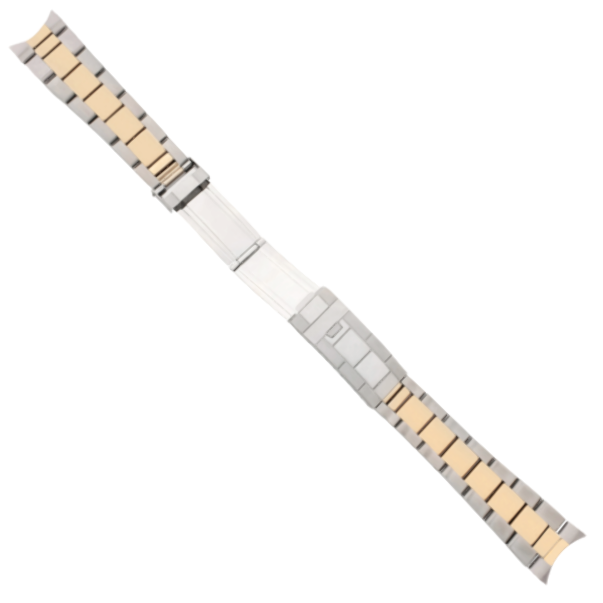 OYSTER WATCH BAND FOR 36MM ROLEX DATE PERPETUAL TWO TONE SILVER FLIP LOCK CLASP