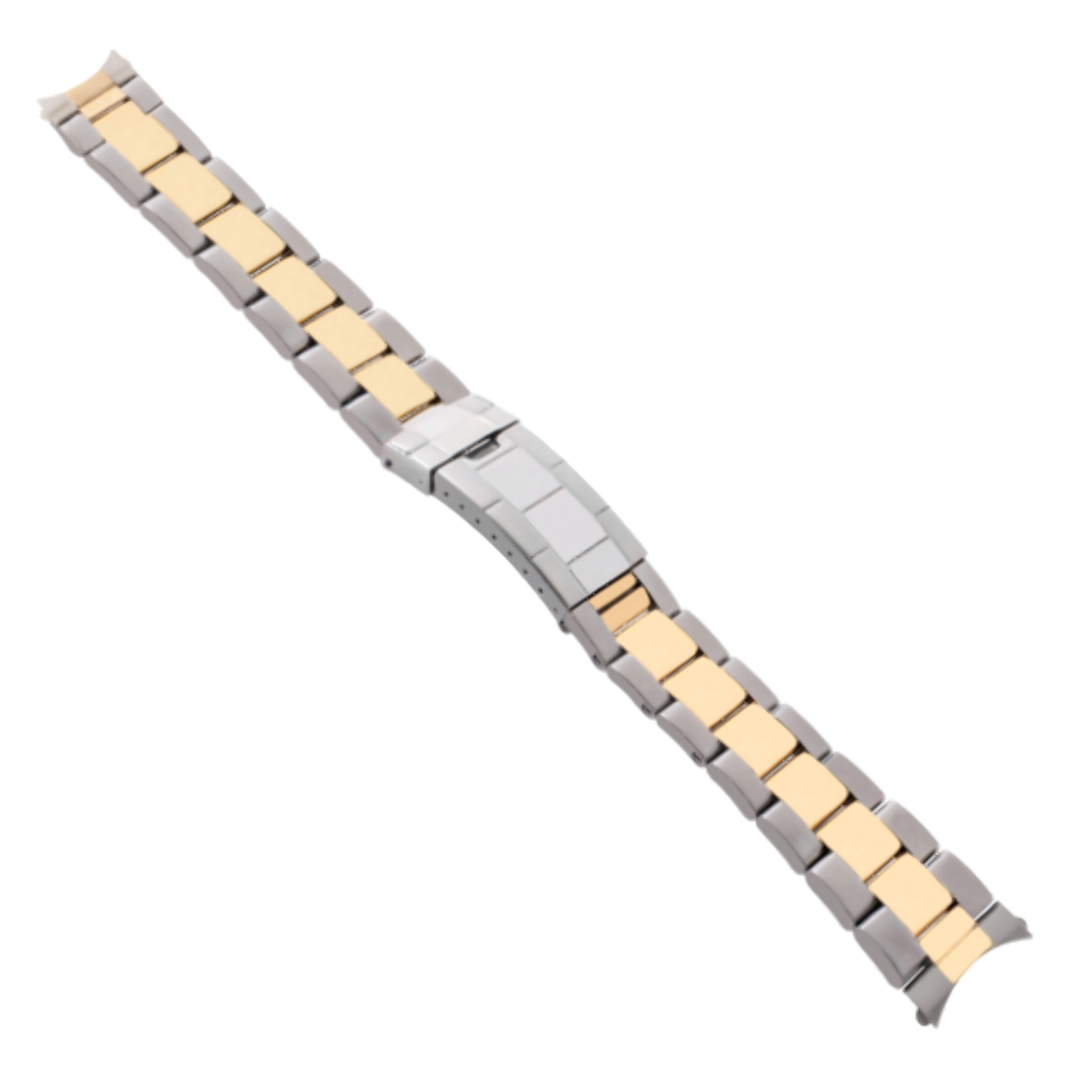 OYSTER WATCH BAND FOR 36MM ROLEX DATE PERPETUAL TWO TONE SILVER FLIP LOCK CLASP