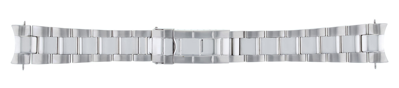 OYSTER WATCH BAND FOR BURBERY BU 7200 DUAL TIME QUARTZ SHINY CENTER FLIP LOCK