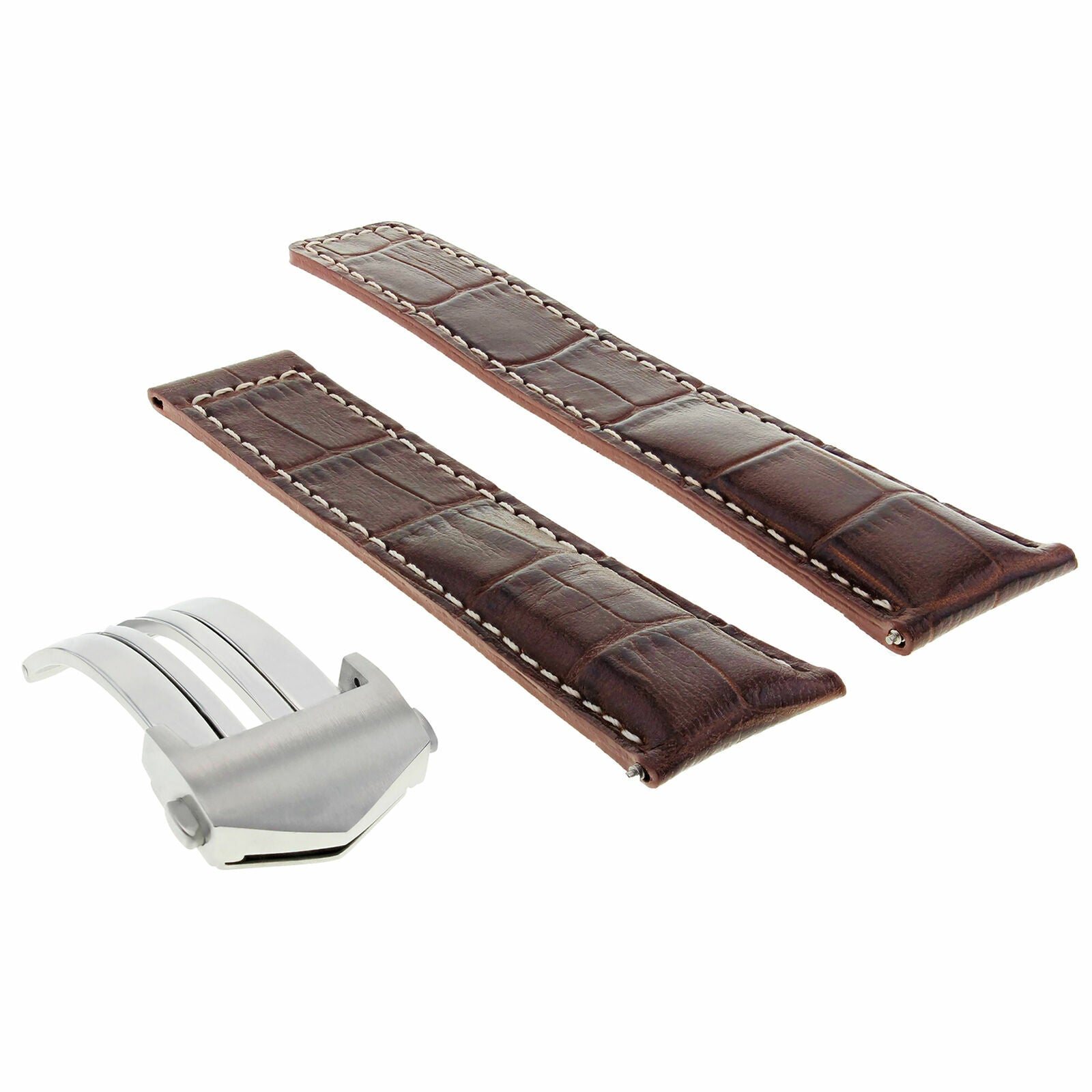 22MM LEATHER WATCH STRAP BAND FOR TAG HEUER CARRERA 16 1887 BROWN WS FC-5037-39