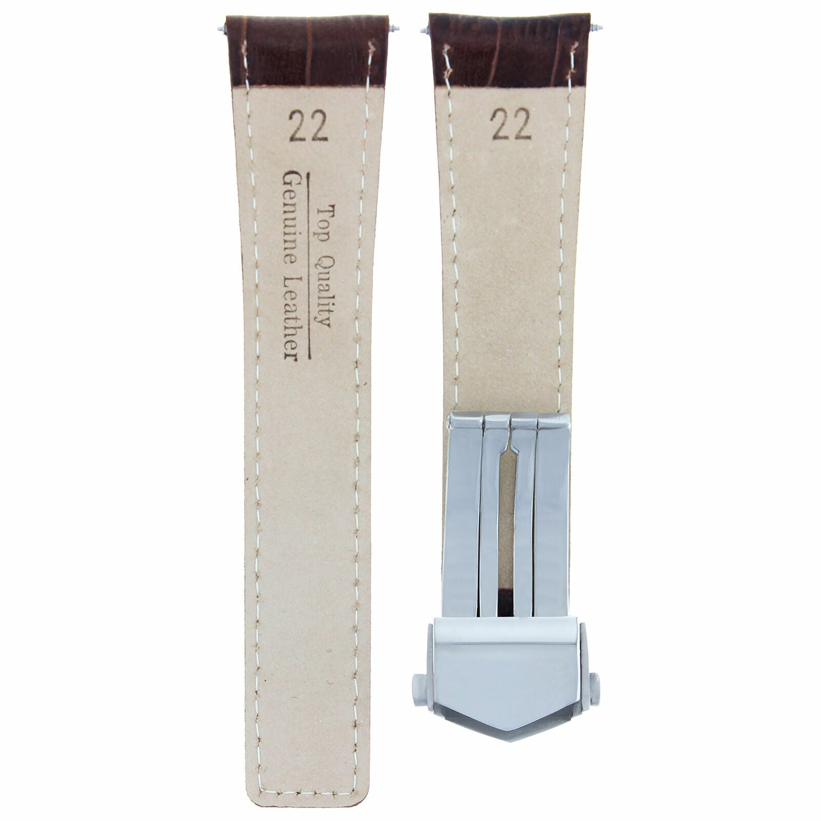 22MM LEATHER WATCH STRAP BAND FOR TAG HEUER CARRERA 16 1887 BROWN WS FC-5037-39
