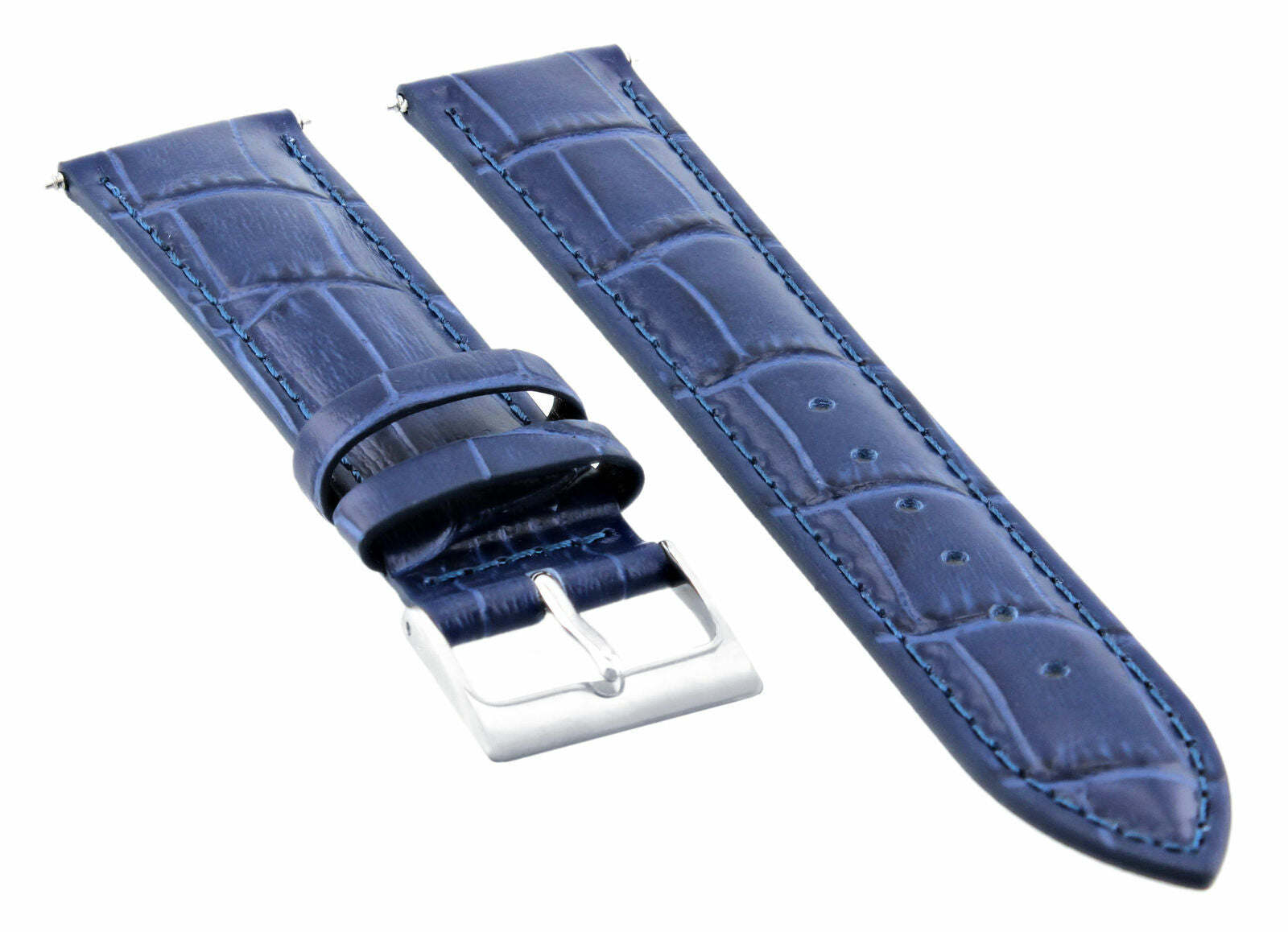 21MM LEATHER WATCH BAND STRAP FOR TISSOT PRC200 SEASTAR 100 CLASSIC WATCH BLUE