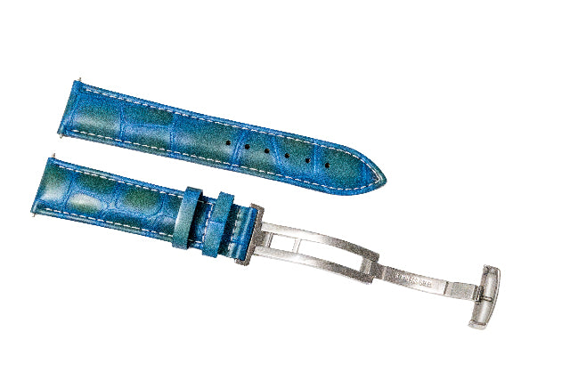 18MM LEATHER WATCH STRAP BAND FOR CITIZEN ECO DRIVE BM8180-03E WATCH LIGHT BLUE