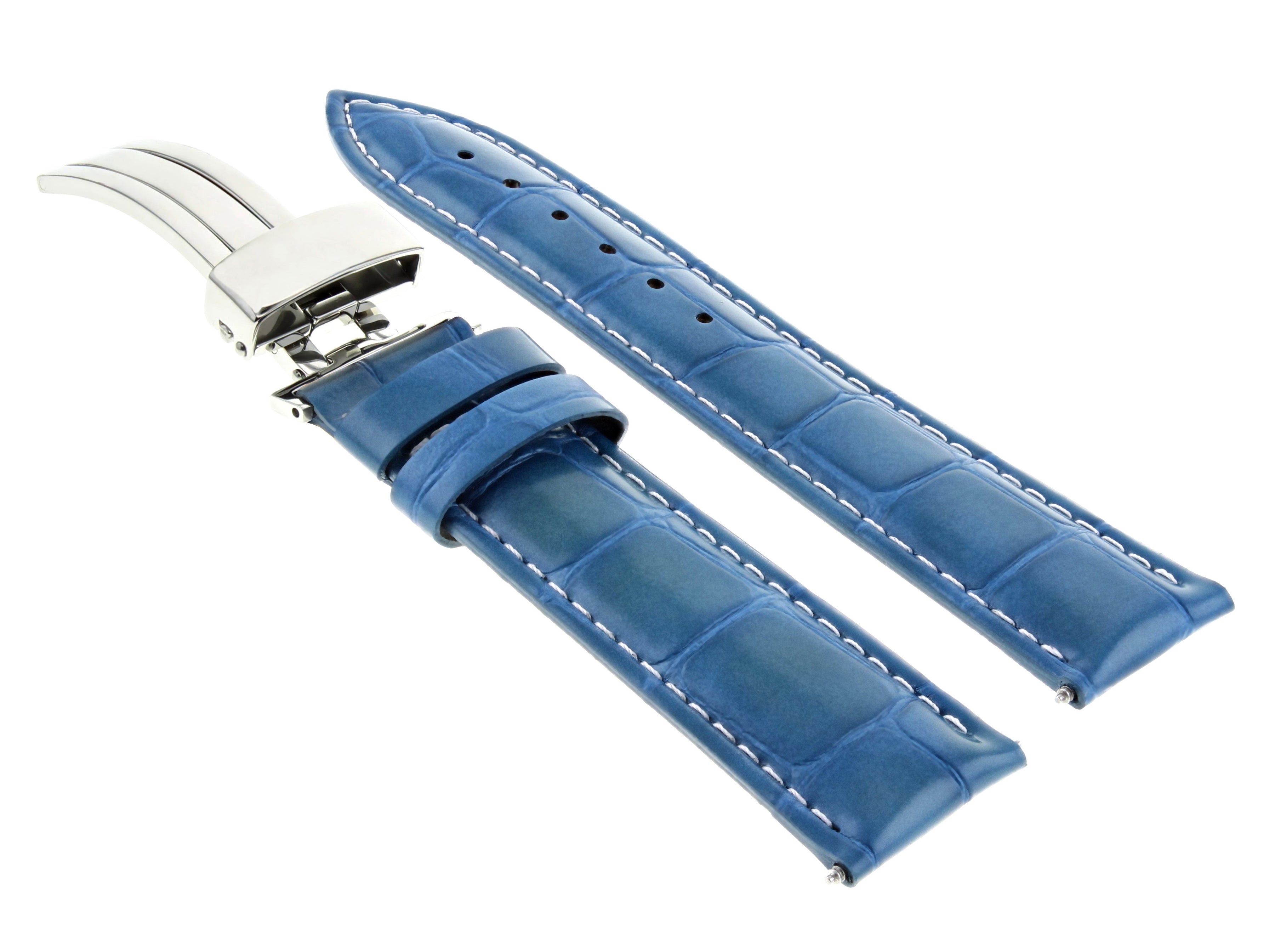 22MM LEATHER STRAP BAND DEPLOYMENT CLASP FOR CITIZEN