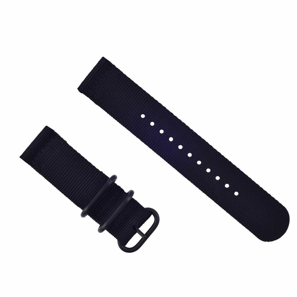 NEW FOR SUUNTO CORE NYLON STRAP DIVER WATCH BAND LUGS BLACK PVD 3 RINGS