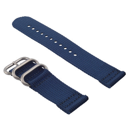 NEW FOR SUUNTO CORE NYLON WATCH DIVER WATCH BAND LUGS ADAPTER SET STEEL RINGS BLUE