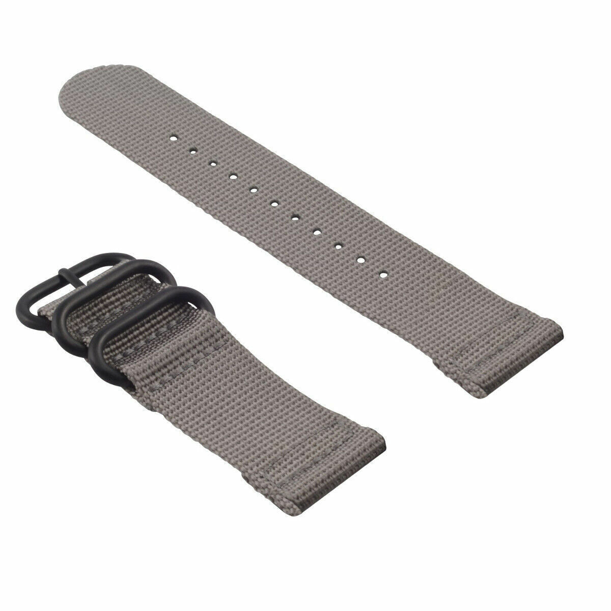NEW FOR SUUNTO CORE NYLON DIVER WATCH BAND LUGS ADAPTER SET BLACK 3 PVD RINGS GREY