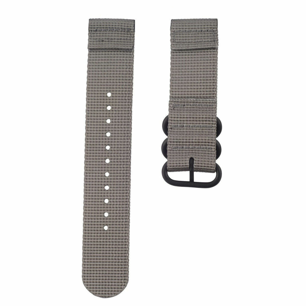 NEW FOR SUUNTO CORE NYLON DIVER WATCH BAND LUGS ADAPTER SET BLACK 3 PVD RINGS GREY