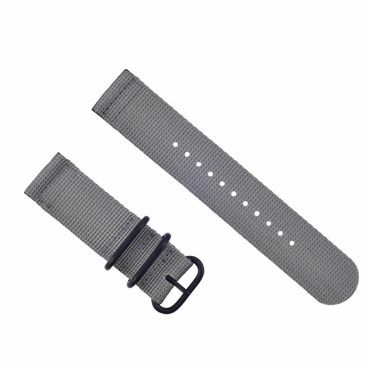 NEW FOR SUUNTO CORE NYLON DIVER WATCH BAND LUGS ADAPTER SET BLACK 3 PVD RINGS GREY