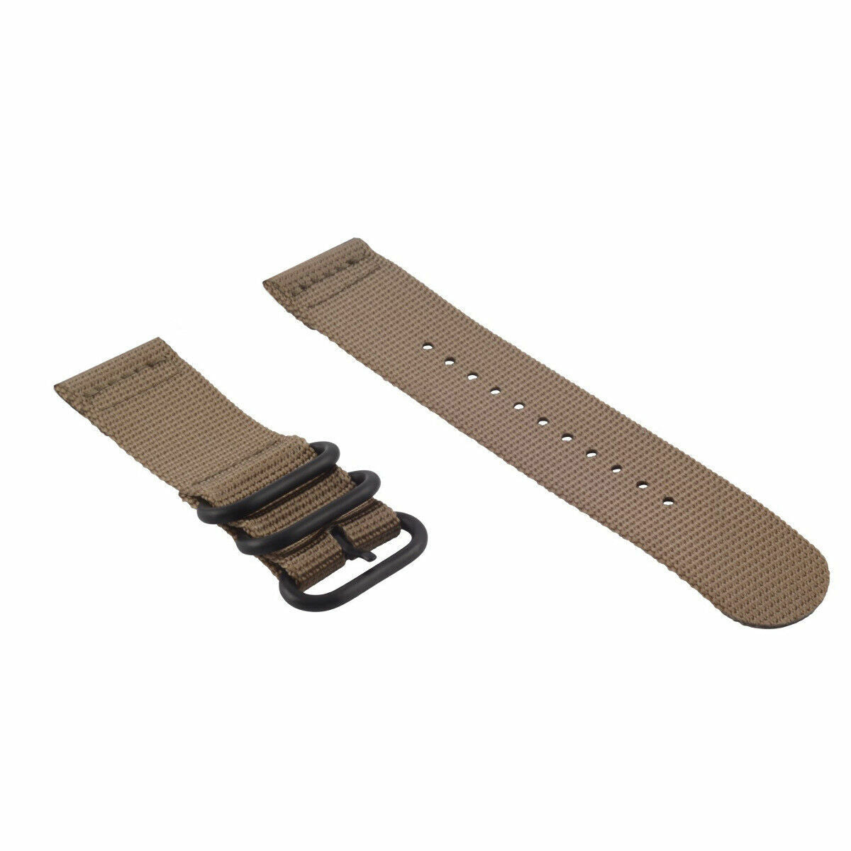 NEW FOR SUUNTO CORE NYLON DIVER WATCH BAND SET BLACK 3 PVD RINGS SAND COLOR