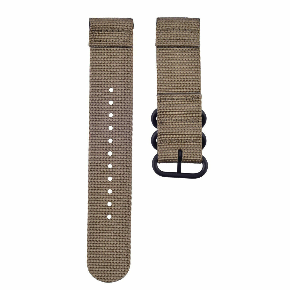 NEW FOR SUUNTO CORE NYLON DIVER WATCH BAND SET BLACK 3 PVD RINGS SAND COLOR