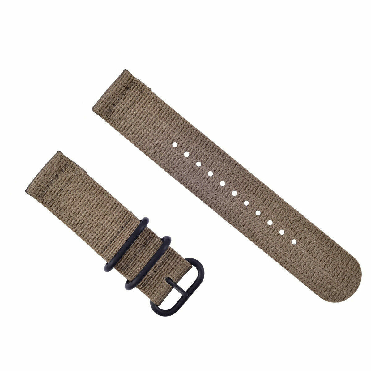 NEW FOR SUUNTO CORE NYLON DIVER WATCH BAND SET BLACK 3 PVD RINGS SAND COLOR