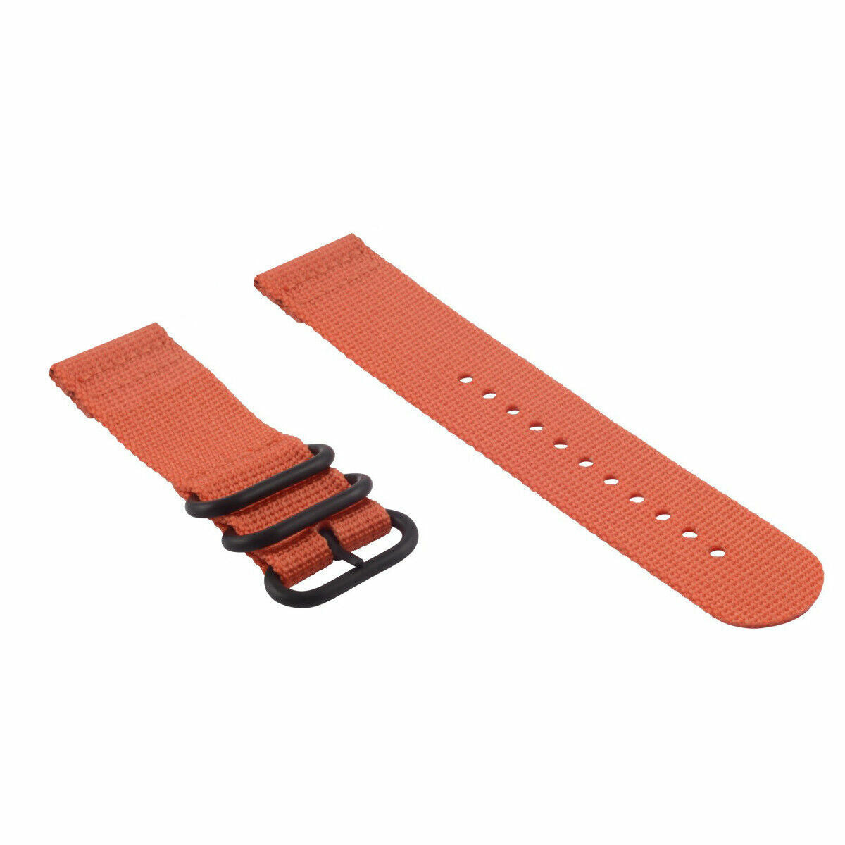 NEW FOR SUUNTO CORE NYLON DIVER WATCH BAND LUGS ADAPTER SET BLACK 3 PVD RINGS ORANGE