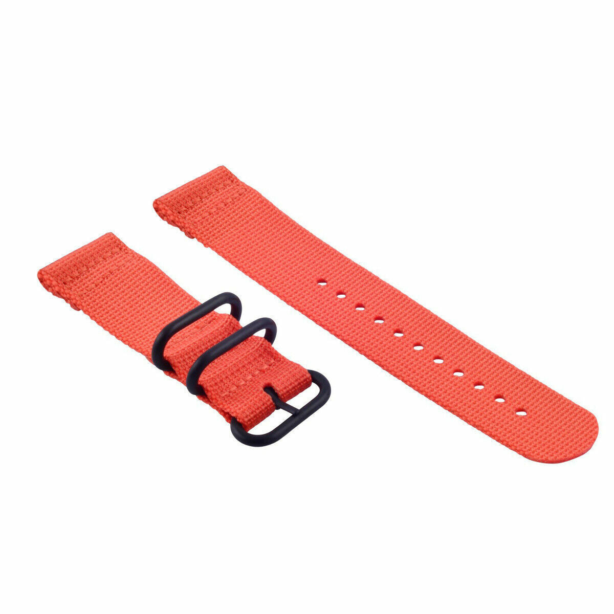 NEW FOR SUUNTO CORE NYLON DIVER WATCH BAND LUGS ADAPTER SET BLACK 3 PVD RINGS ORANGE