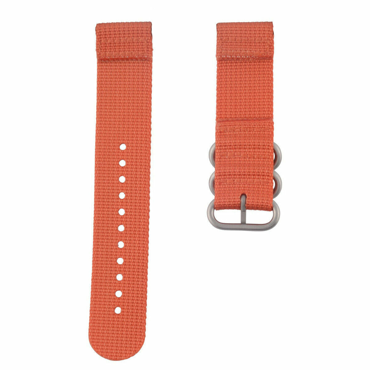 NEW FOR SUUNTO CORE NYLON DIVER WATCH BAND LUGS ADAPTER SET ORANGE 3 STEEL RINGS