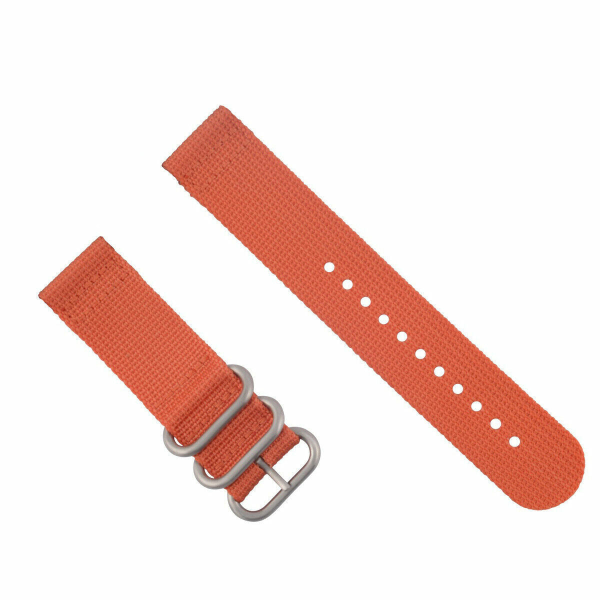 NEW FOR SUUNTO CORE NYLON DIVER WATCH BAND LUGS ADAPTER SET ORANGE 3 STEEL RINGS