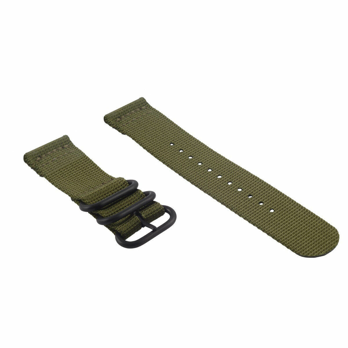 NEW FOR SUUNTO CORE NYLON DIVER WATCH BAND LUGS SET BLACK 3 PVD RINGS ARMY GREEN