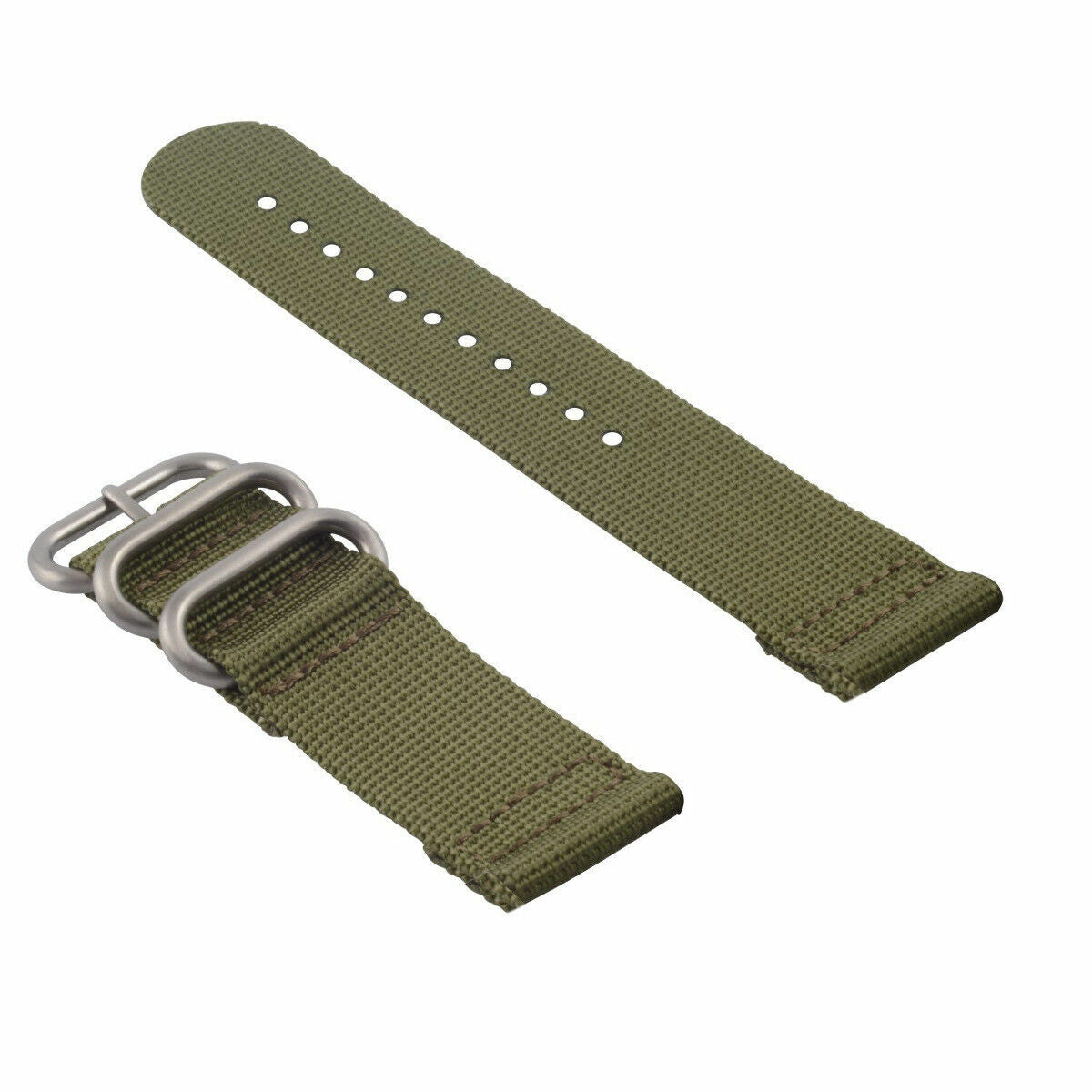 FOR SUUNTO CORE NYLON DIVER WATCH BAND LUGS ADAPTER MILITARY GREEN 3 RING ARMY GREEN