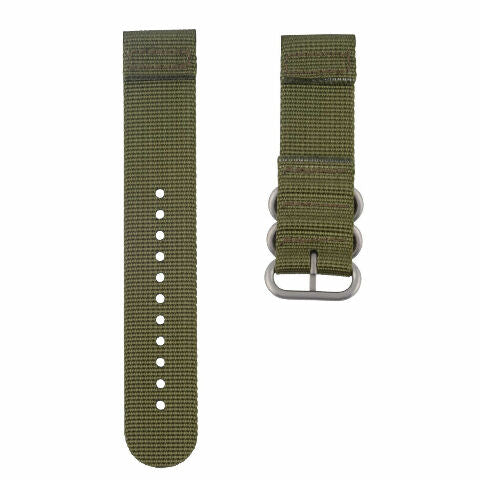 FOR SUUNTO CORE NYLON DIVER WATCH BAND LUGS ADAPTER MILITARY GREEN 3 RING ARMY GREEN