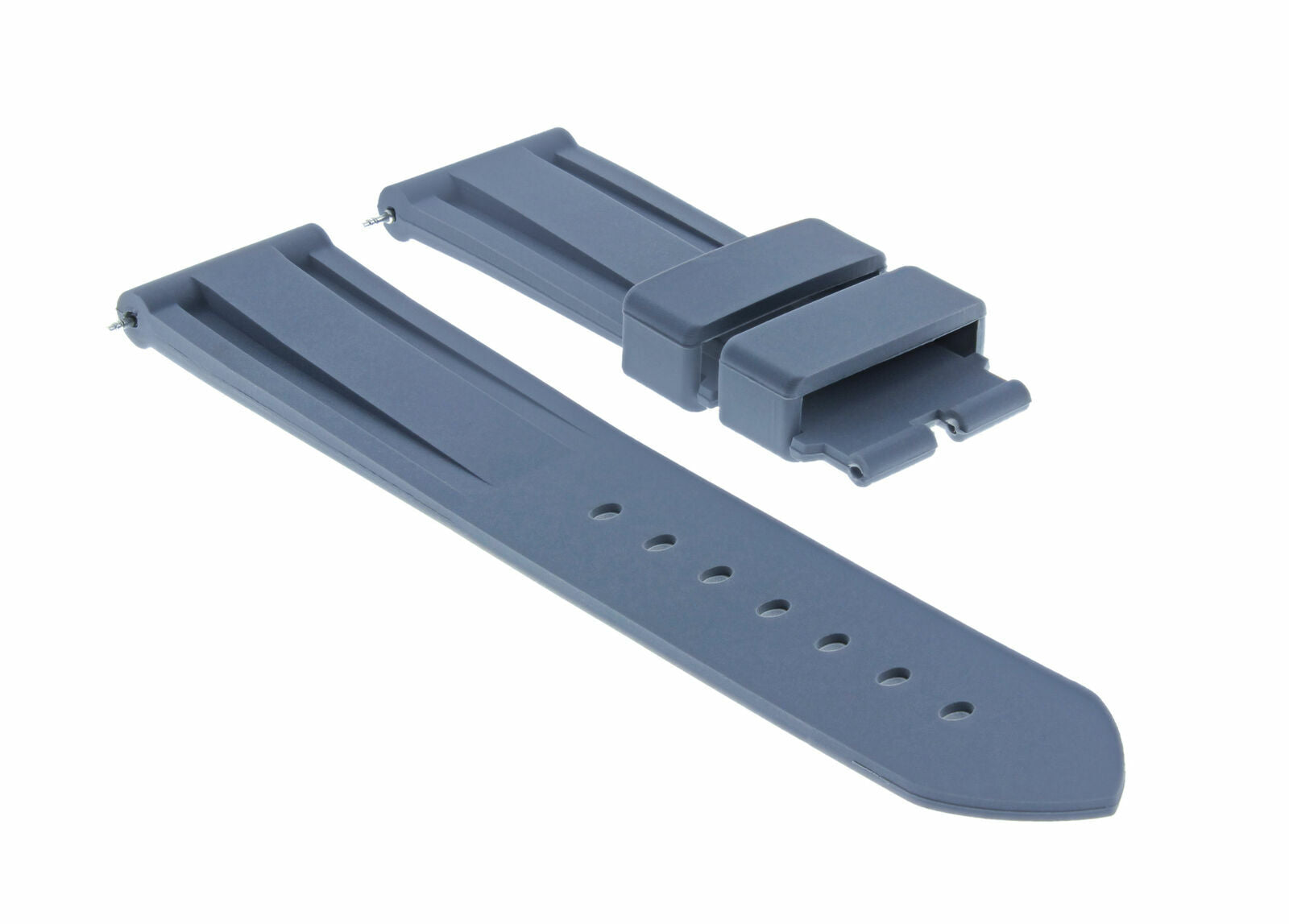24MM RUBBER WATCH STRAP BAND DIVER FOR PANERAI MARINA LUMINOR RADIOMIR GMT GREY