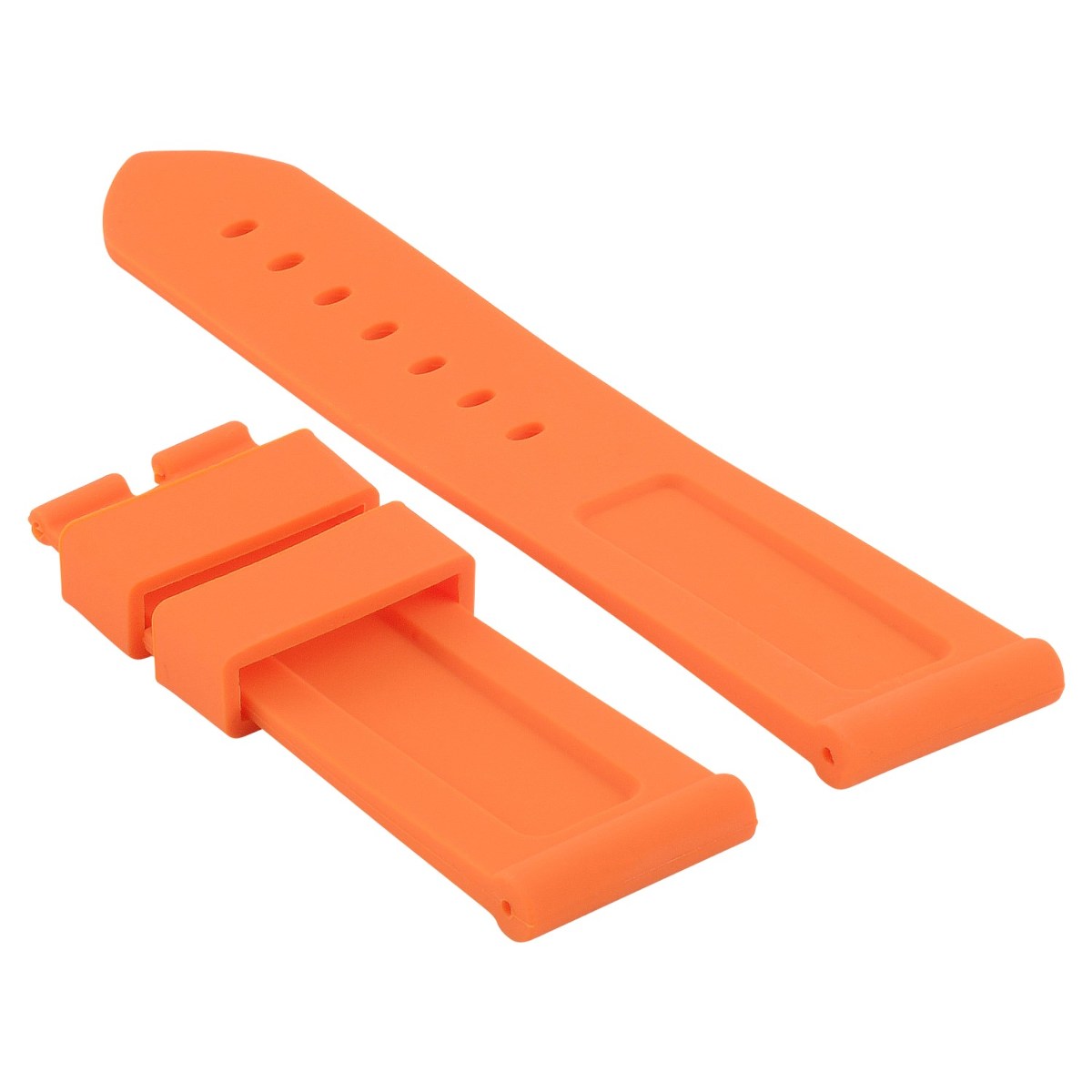 24MM RUBBER DIVER STRAP BAND FOR PAM PANERAI LUMINOR RADIOMIR MARINA ORANGE