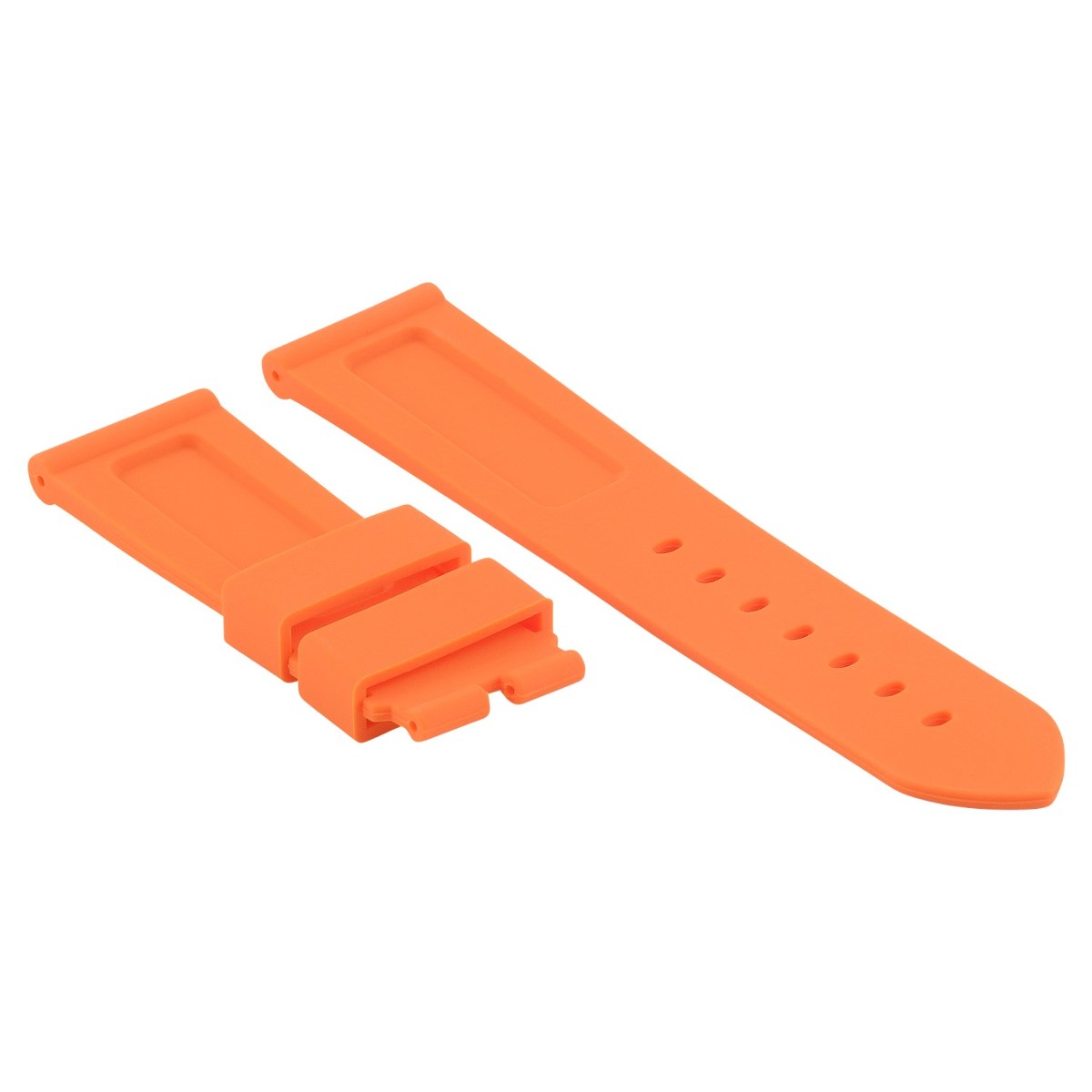 24MM RUBBER DIVER STRAP BAND FOR PAM PANERAI LUMINOR RADIOMIR MARINA ORANGE