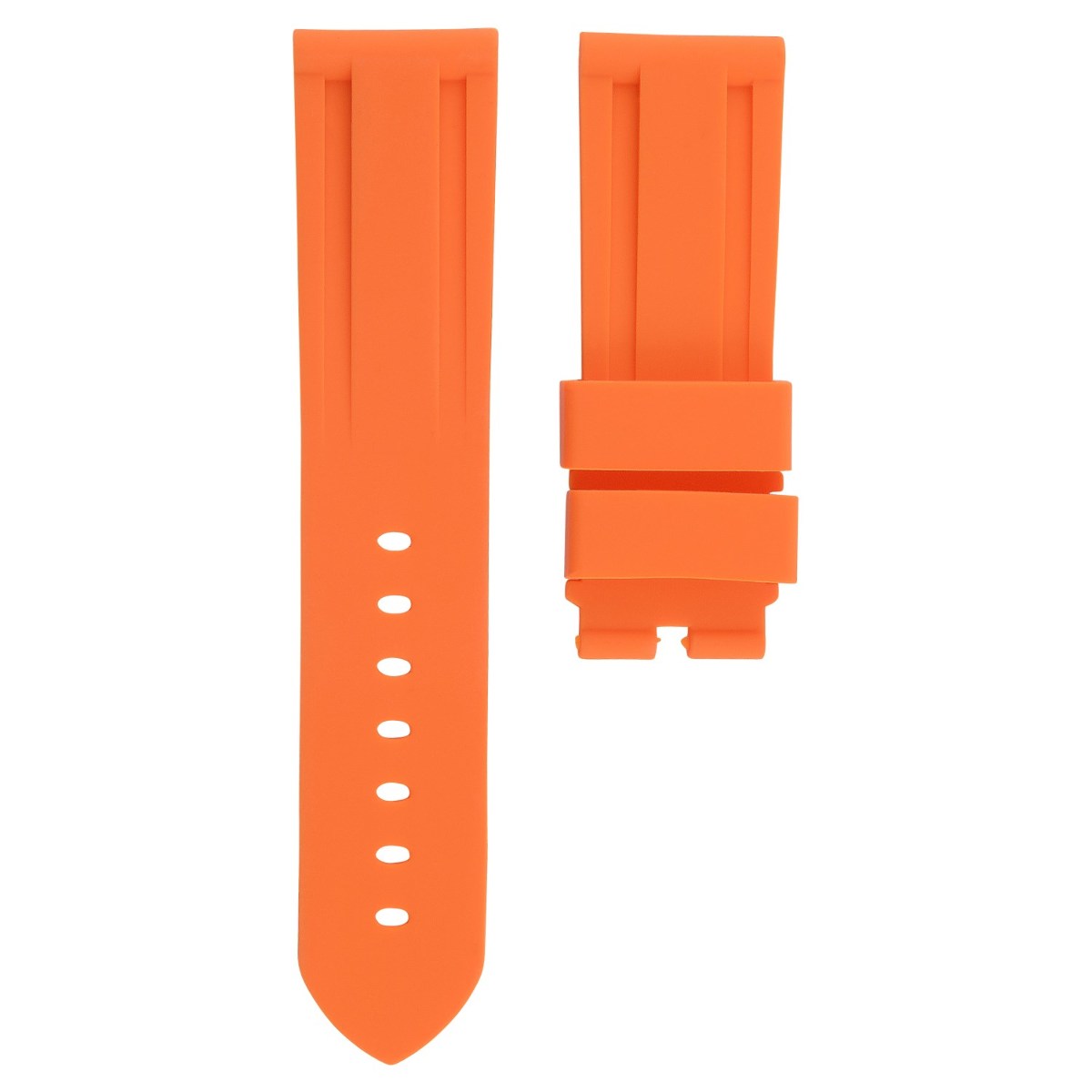 24MM RUBBER DIVER STRAP BAND FOR PAM PANERAI LUMINOR RADIOMIR MARINA ORANGE