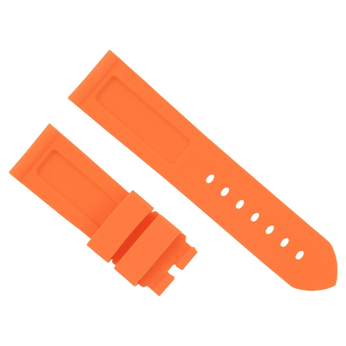24MM RUBBER DIVER STRAP BAND FOR PAM PANERAI LUMINOR RADIOMIR MARINA ORANGE