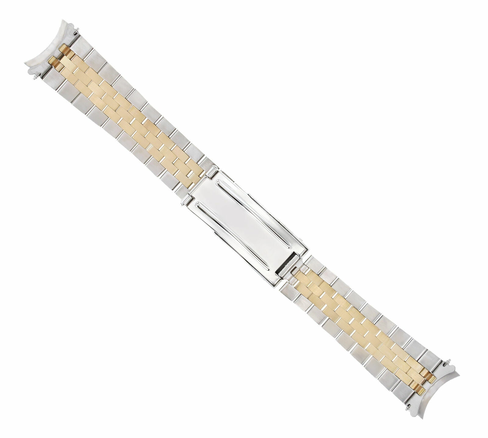 19MM 14K GOLD JUBILEE WATCH BAND FOR 34MM ROLEX DATE 15200 15203 15505 TWO TONE