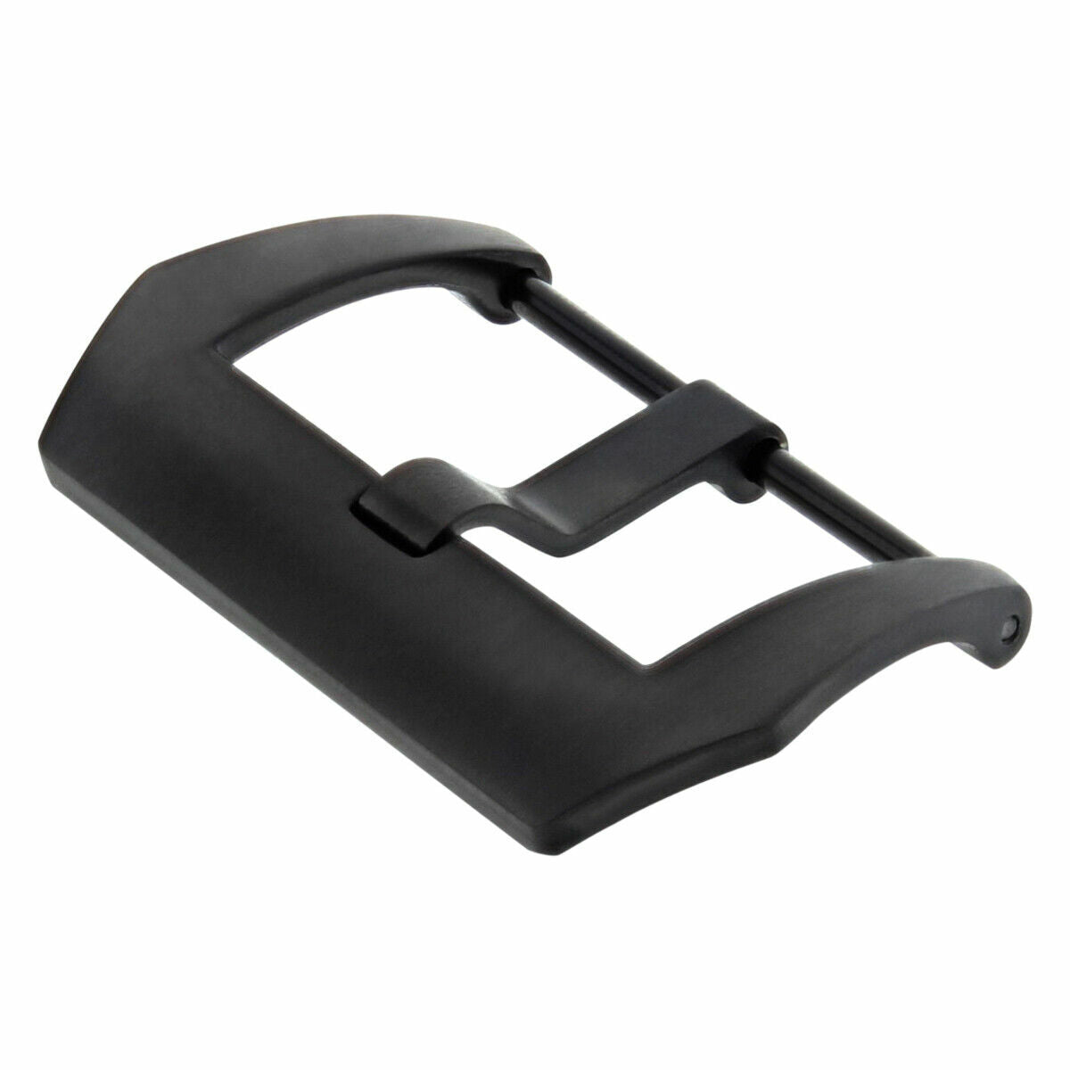 18MM WATCH BAND STRAP BAND PRE-V-SCREW BUCKLE FOR LEATHER/RUBBER BLACK PVD MATTE