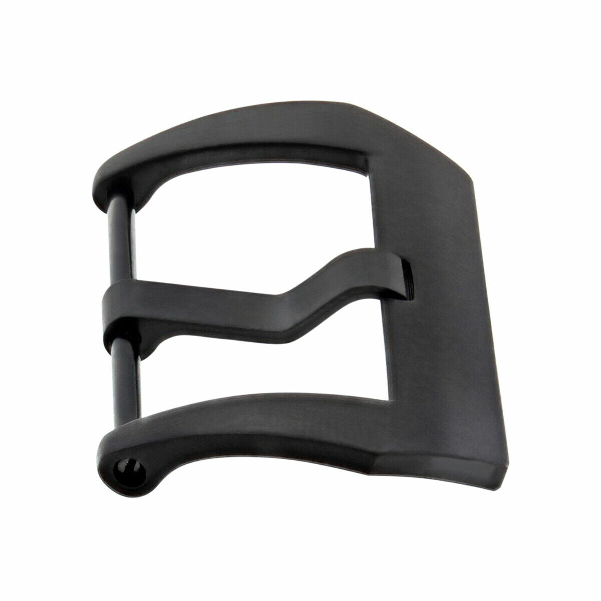 18MM WATCH BAND STRAP BAND PRE-V-SCREW BUCKLE FOR LEATHER/RUBBER BLACK PVD MATTE