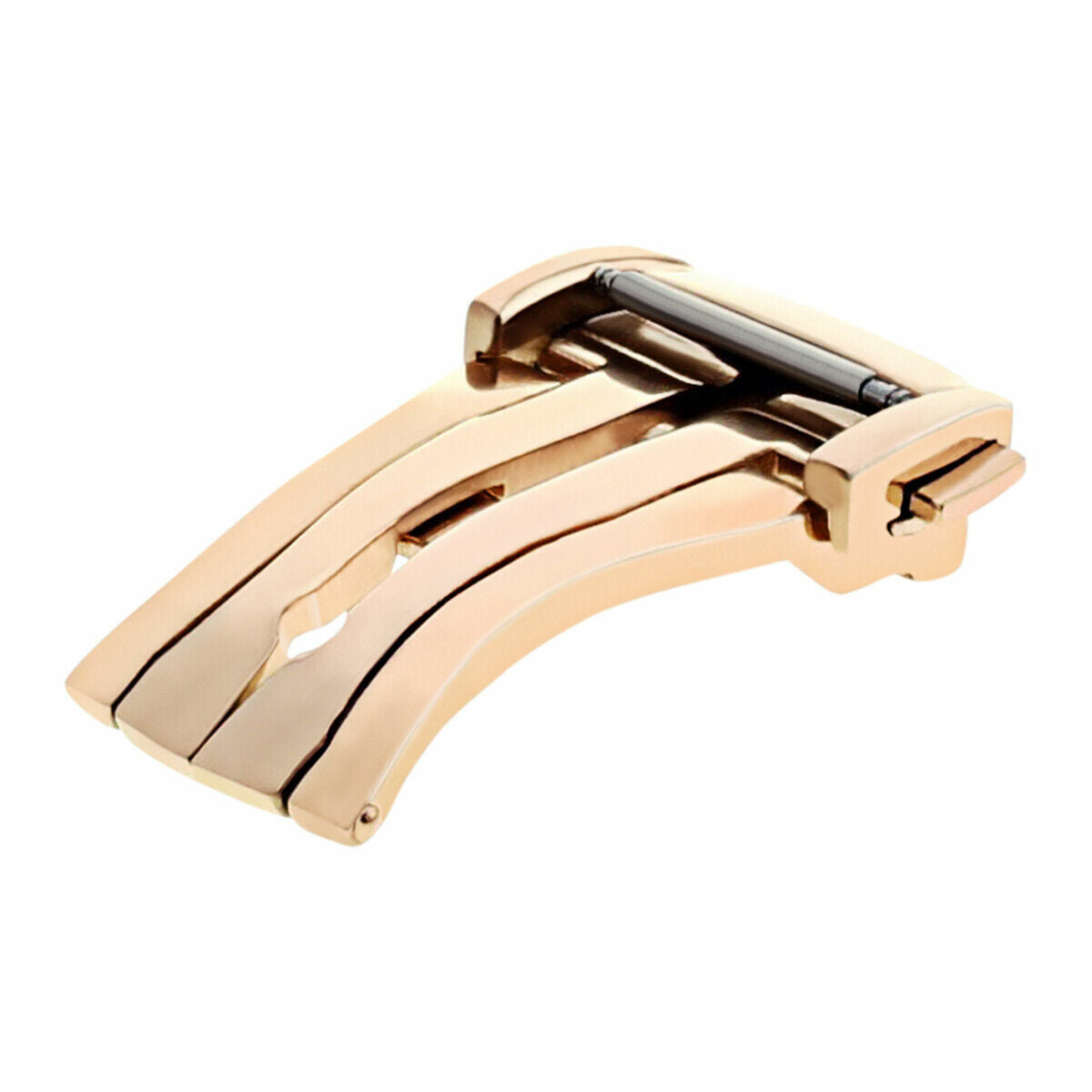 20MM BUCKLE STRAP BAND CLASP LEATHER DEPLOYMENT FOR OMEGA SEAMASTER PLANET ROSE