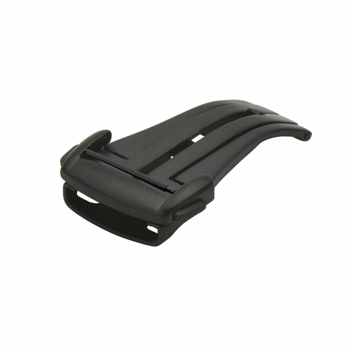 20MM BUCKLE DEPLOYMENT CLASP LEATHER STRAP BAND FOR OMEGA SEAMATER BLACK PVD