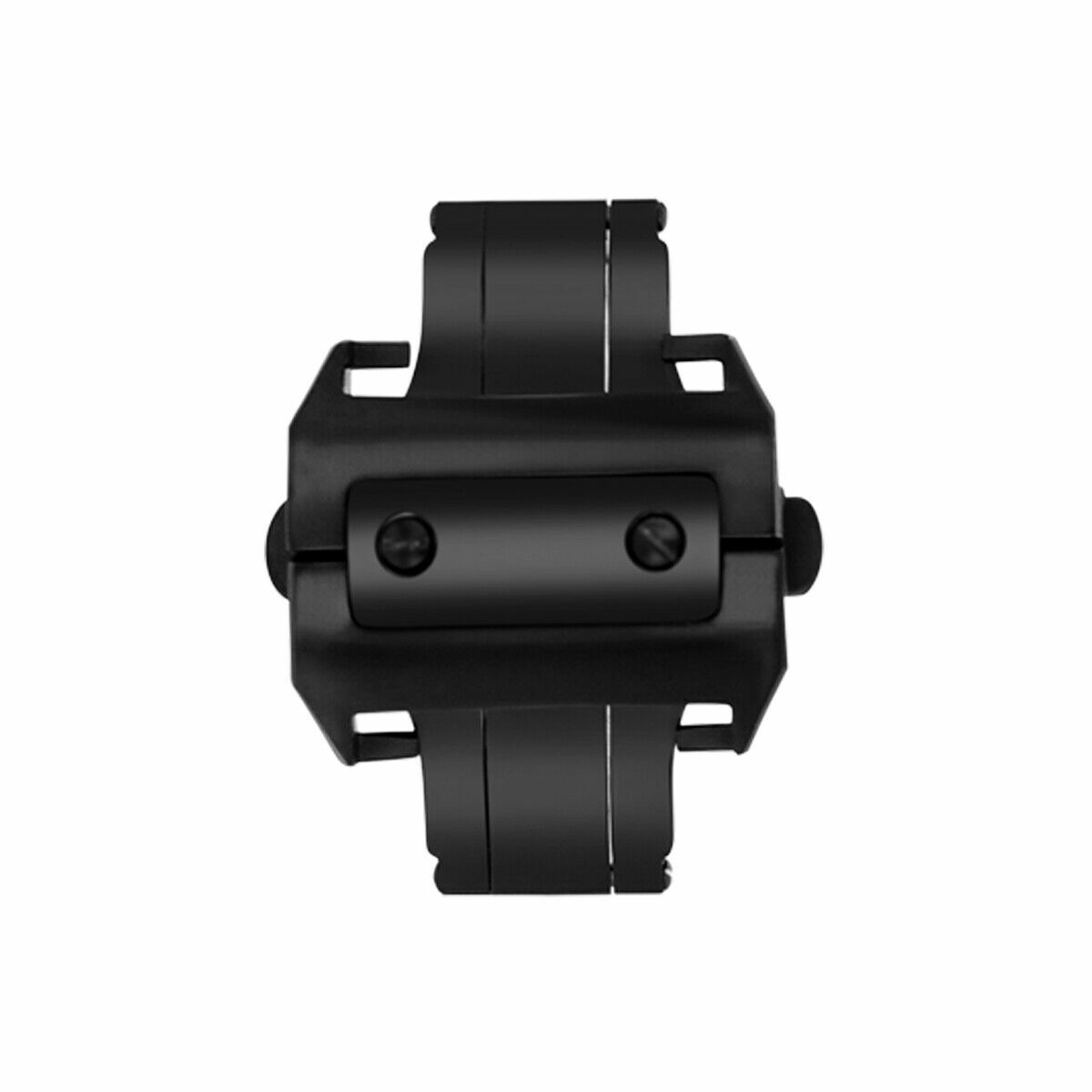 21MM DEPLOYMENT LEATHER BAND STRAP CLASP FOR CARTIER SANTOS 100XL + CHRONO BLACK