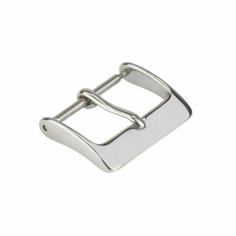 20MM WATCH BUCKLE PIN STYLE FOR LEATHER RUBBER WATCH BAND STRAP SHINY SILVER