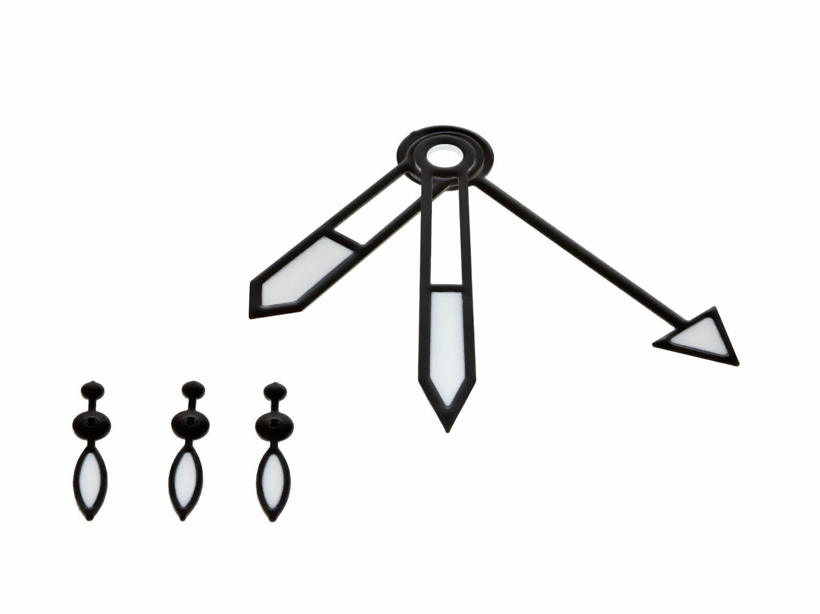 WATCH HANDS FOR PANERAI MOVEMENT ETA 7750,7753 GMT PAM 00088 PAM 88 E BLACK #1