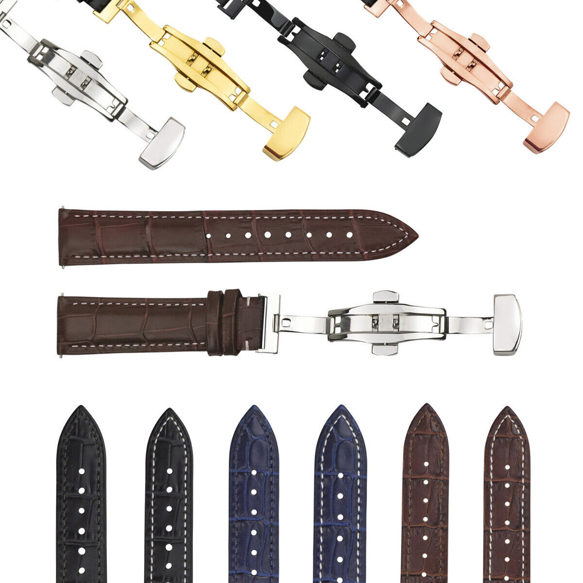 LEATHER WATCH BAND STRAP-QUICK RELEASE FOR TISSOT PRC 100 200 1853 WATCH - 22 MM