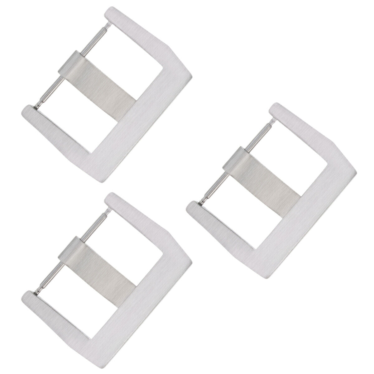 3 PC 24MM BUCKLE FOR BELL & ROSS LEATHER BAND STRAP BR01 BR02 BR03 BRUSH S/STEEL