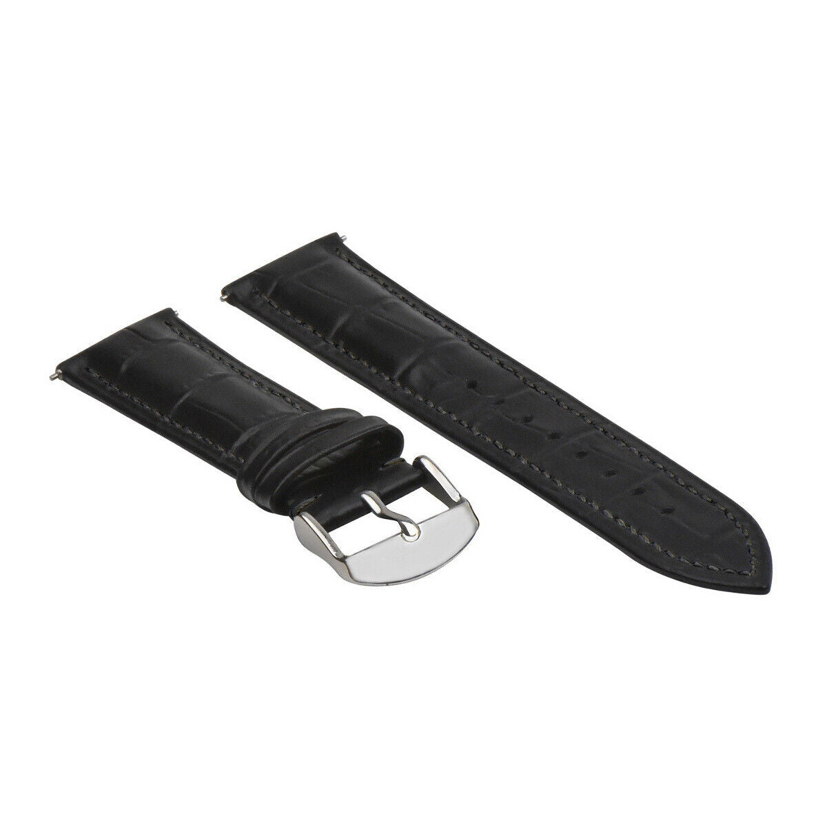 LEATHER WATCH BAND STRAP-QUICK RELEASE FOR SEIKO 5 KINETIC - 19MM
