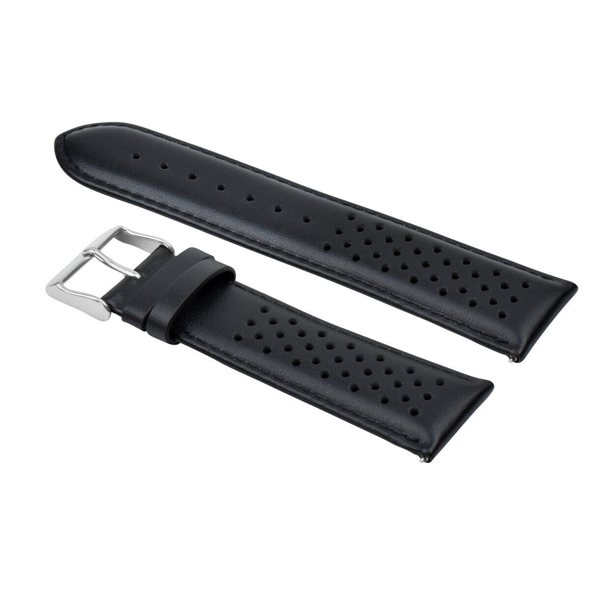 PERFORAT LEATHER WATCH BAND STRAP FOR ROLEX QUICK RELEASE - 19MM