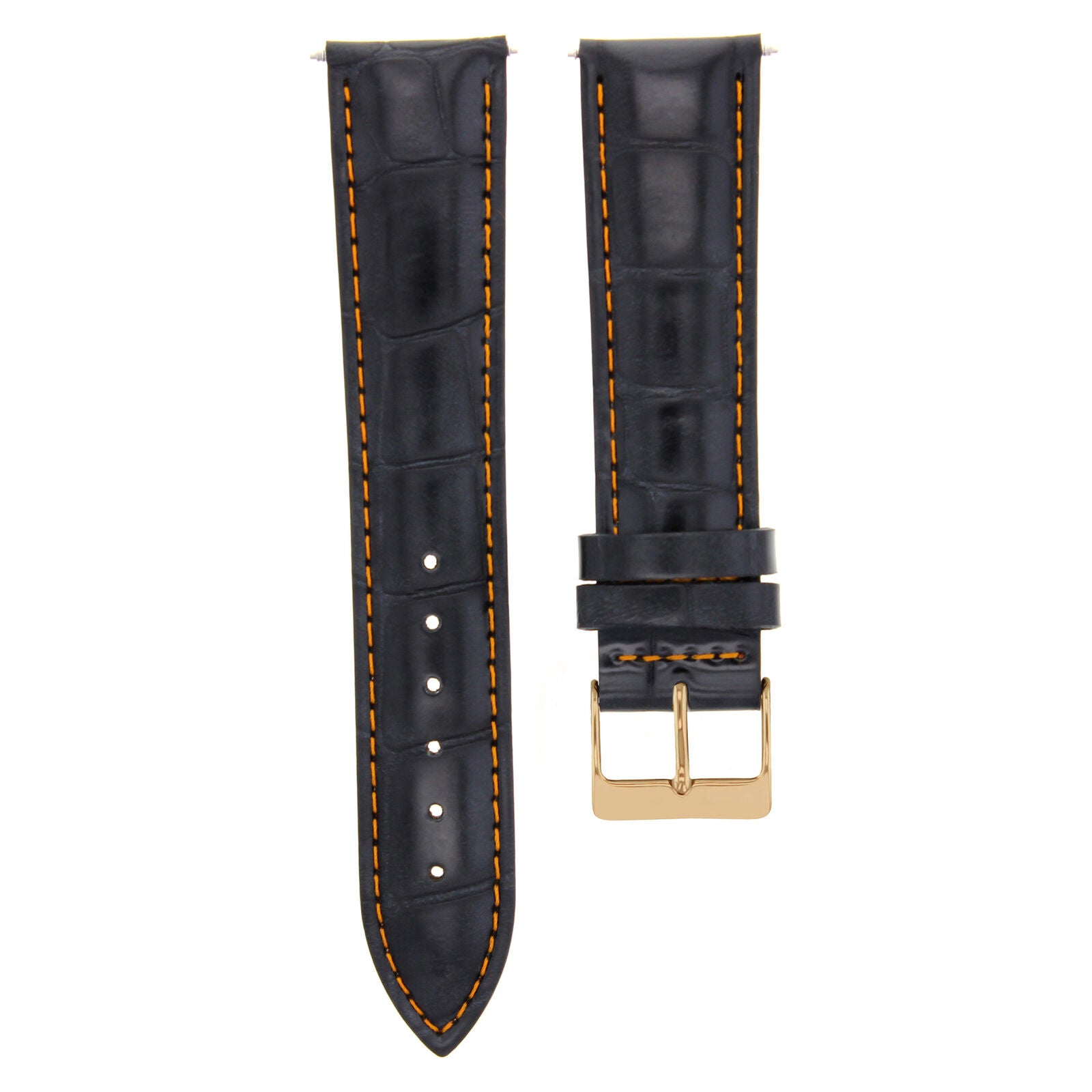LEATHER WATCH BAND STRAP FOR CITIZEN DRIVE ROSE BLACK - 22MM