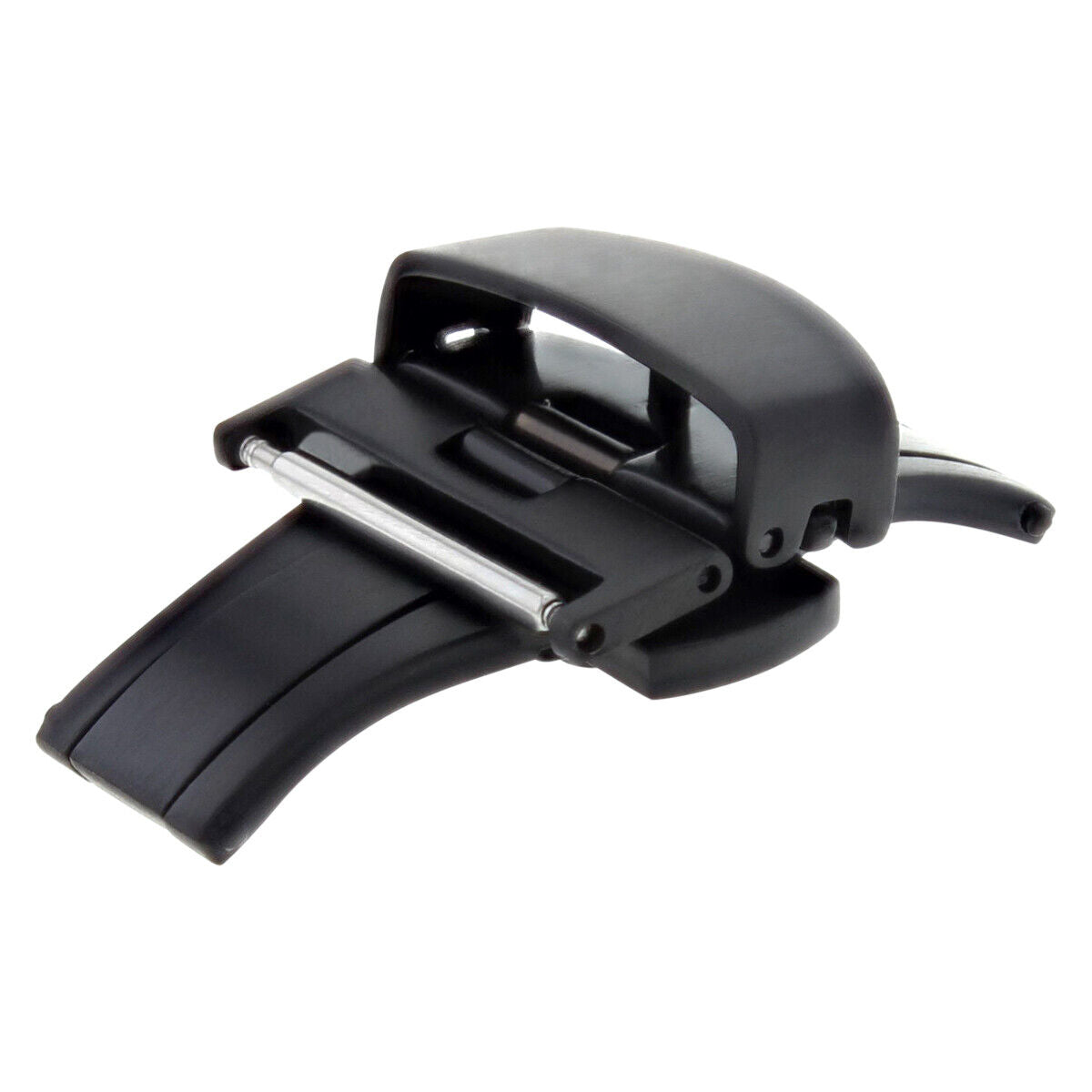 16MM 18MM 20MM 22MM 24MM MATTE BLACK PVD BUTTERFLY FOR DEPLOYMENT BUCKLE CALSP STEEL