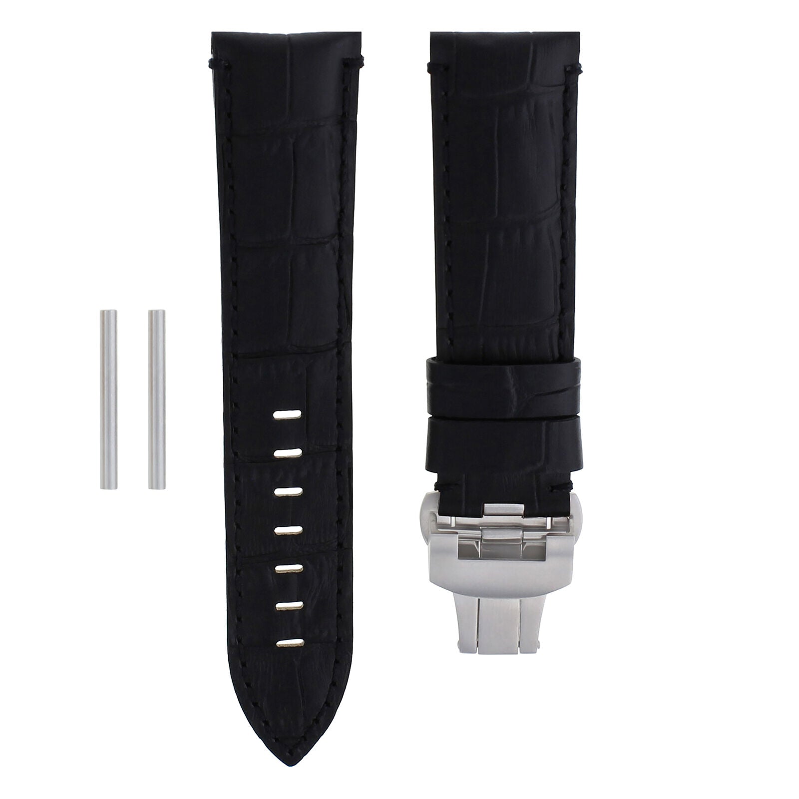 22-24MM LEATHER WATCH BAND STRAP FOR PANERAI MARINA LUMINOR GMT WATCH + CLASP