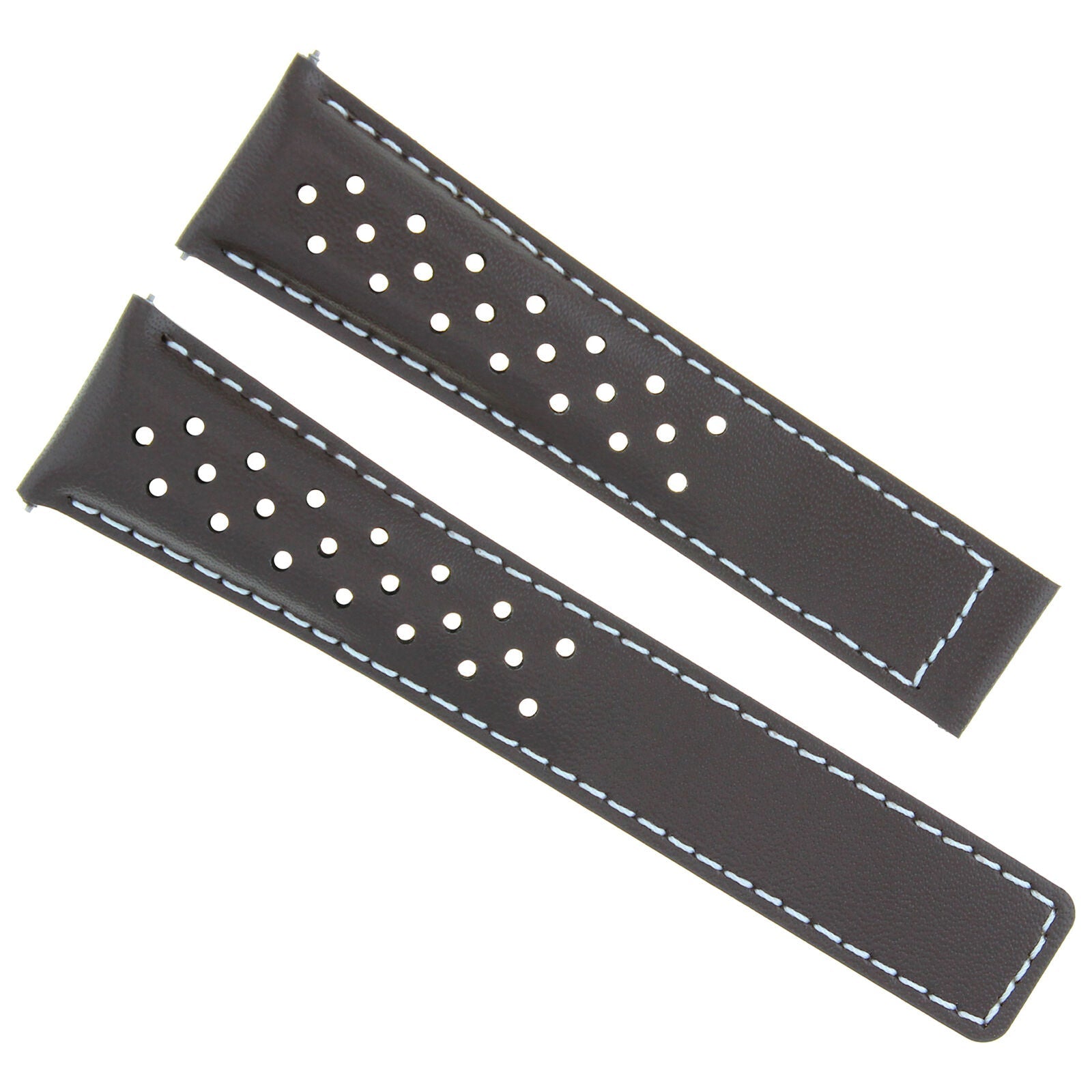LEATHER WATCH BAND STRAP FOR ORIS ARTIX SPORT CHRONOGRAPH PERFORAT + CLASP 22MM