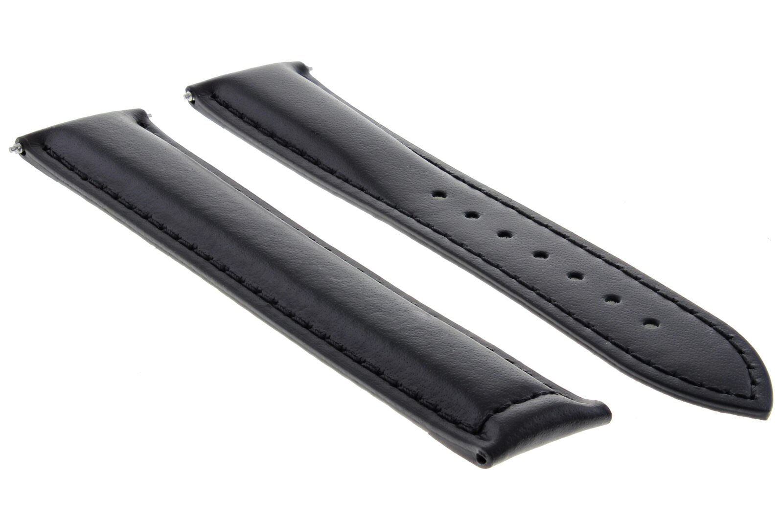 LEATHER WATCH BAND STRAP DEPLOYMENT BUCKLE FOR ANY BRAND WATCH - 22MM