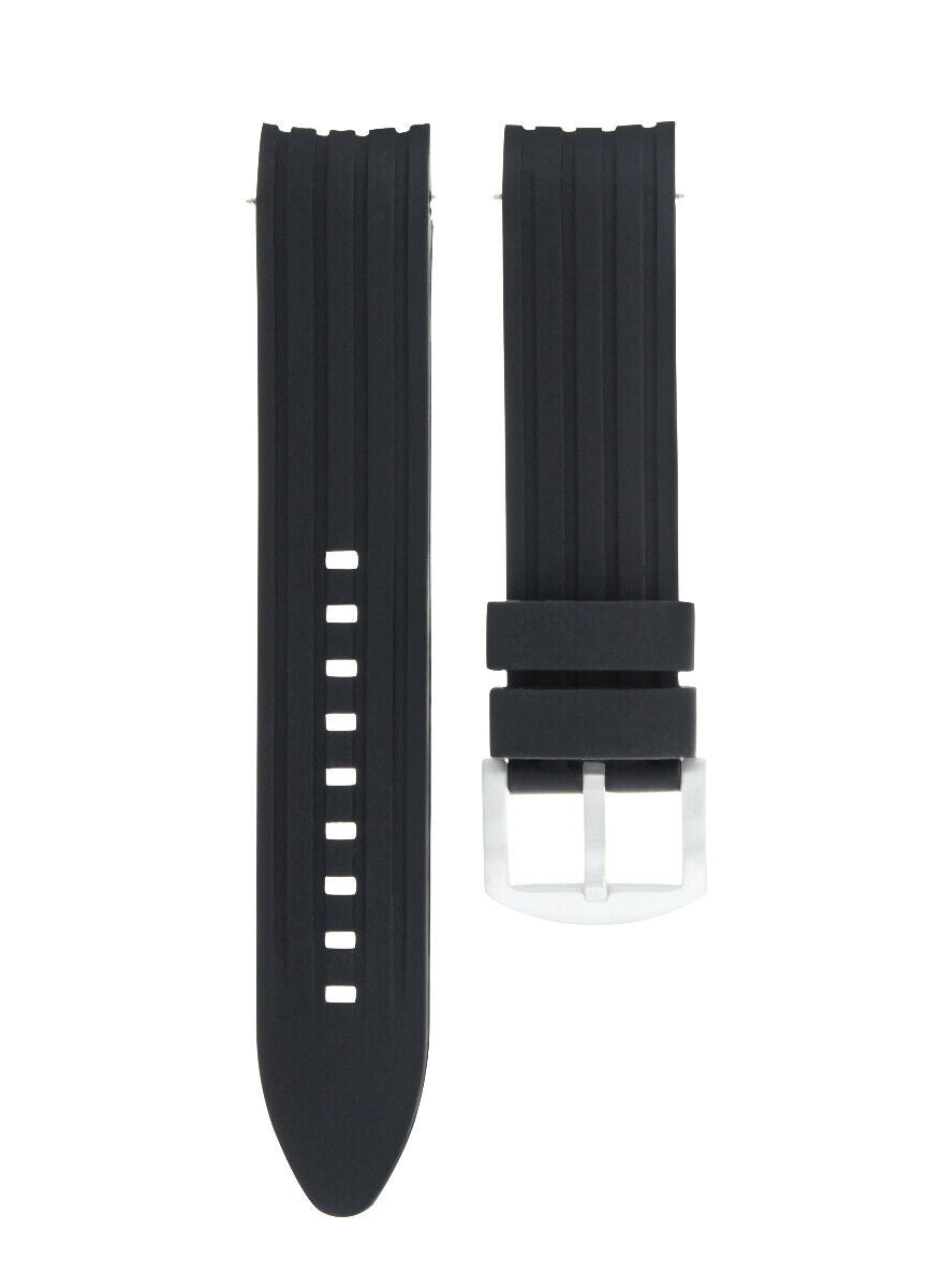 RUBBER BAND STRAP 22MM FOR OMEGA SEAMASTER PLANET OCEAN SPIRNG BAR REMOVER BLACK